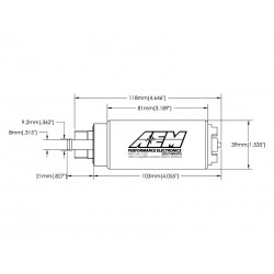 Pompe à essence AEM E85 340Lh