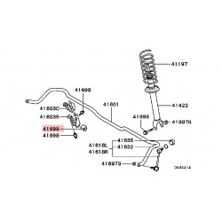 Silent-bloc barre stabilisatrice 22mm arrière OEM Mitsubishi Lancer Evo 7/9