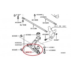 Pare-poussière rotule avant inférieur pour Lancer Evolution 7 à 9 