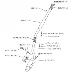 Catback HKS Silent Hi-Power Lancer Evo 7/8