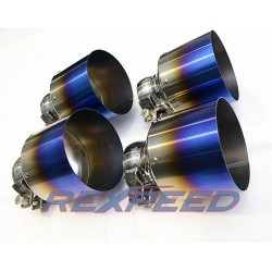 Jeu embouts échappement Titanium Blue Rexpeed Nissan GT-R35