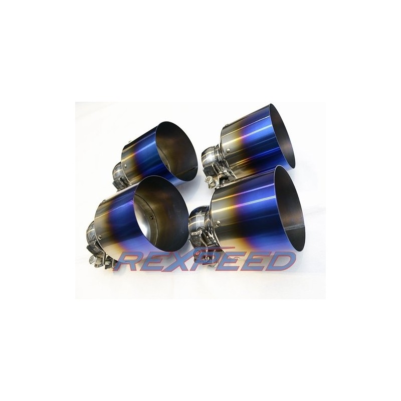 Jeu embouts échappement Titanium Blue Rexpeed Nissan GT-R35