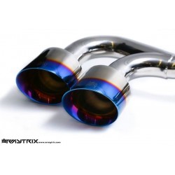 Catback Armytrix en acier inoxydable avec valves et sorties bleues pour GTR R35