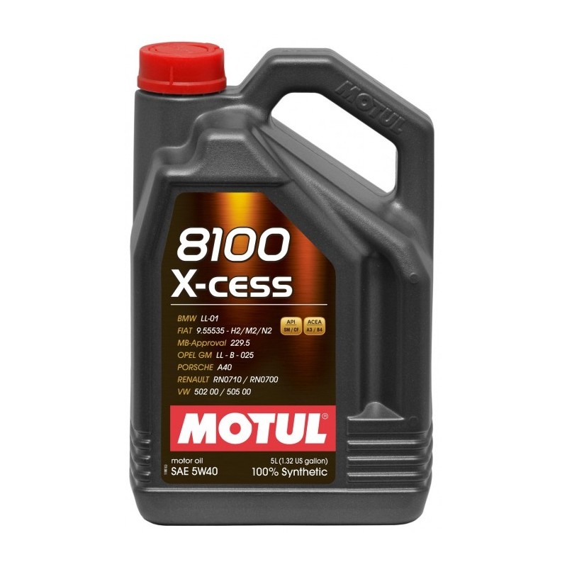 Bidon d'huile 5L Motul 8100 X-Cess 5W40 - GL Racing Shop