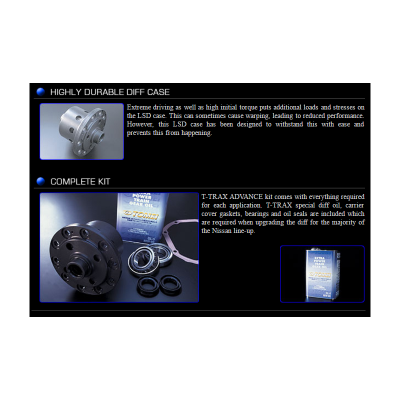 Différentiel Tomei Technical Trax Advance Rear LSD 1,5 Way GL Rac...
