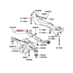 Silentbloc de traverse du differentiel arrière Ralliart Lancer Evo 4 à 9 (GSR & RS)