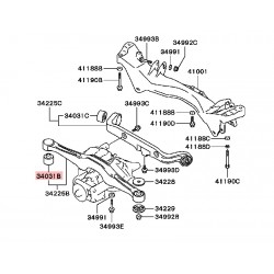 Silentbloc de differentiel arrière Powerflex Lancer Evo 4 à 9 (GSR seulement)