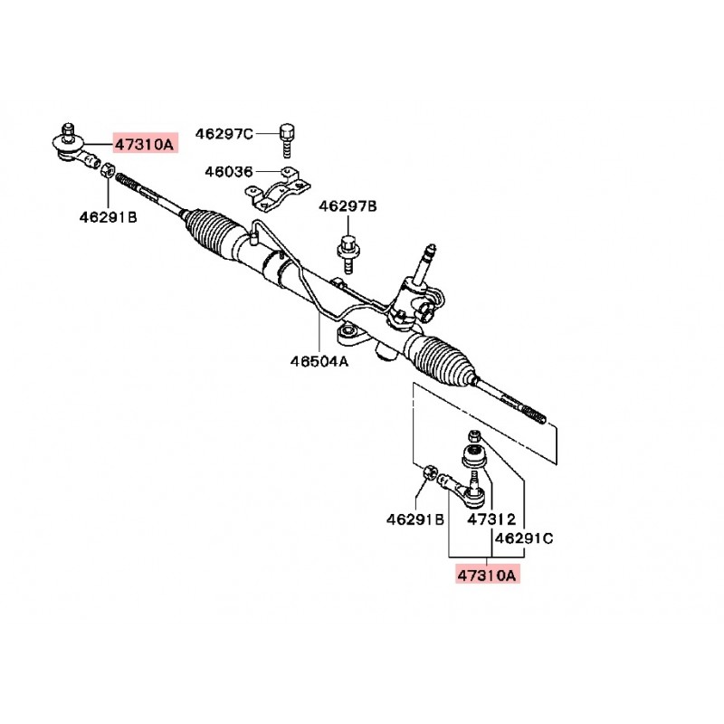 Rotule de direction OEM Mistubishi pour Lancer Evolution 7 à 9