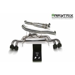 Catback Armytrix en acier inoxydable avec valves, sorties noires mates pour GTR R35