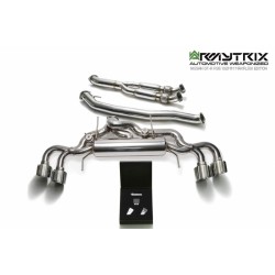 Catback Armytrix en acier inoxydable avec valves, sorties en argent chromés pour GTR R35