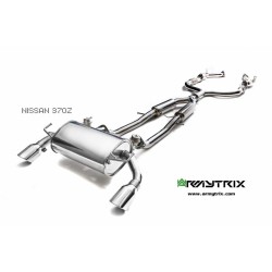 Catback Armytrix en acier inoxydable avec valves, sorties argent chromés pour Nissan 370Z