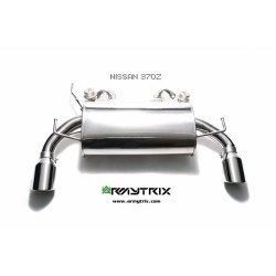 Catback Armytrix en acier inoxydable avec valves, sorties argent chromés pour Nissan 370Z