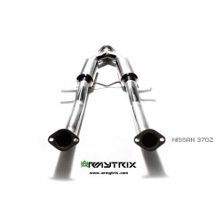 Catback Armytrix en acier inoxydable avec valves, sorties noires mates pour Nissan 370Z