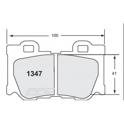 Jeu de 4 plaquettes arrière PFC Compound 08 pour Nissan 370Z Akebono