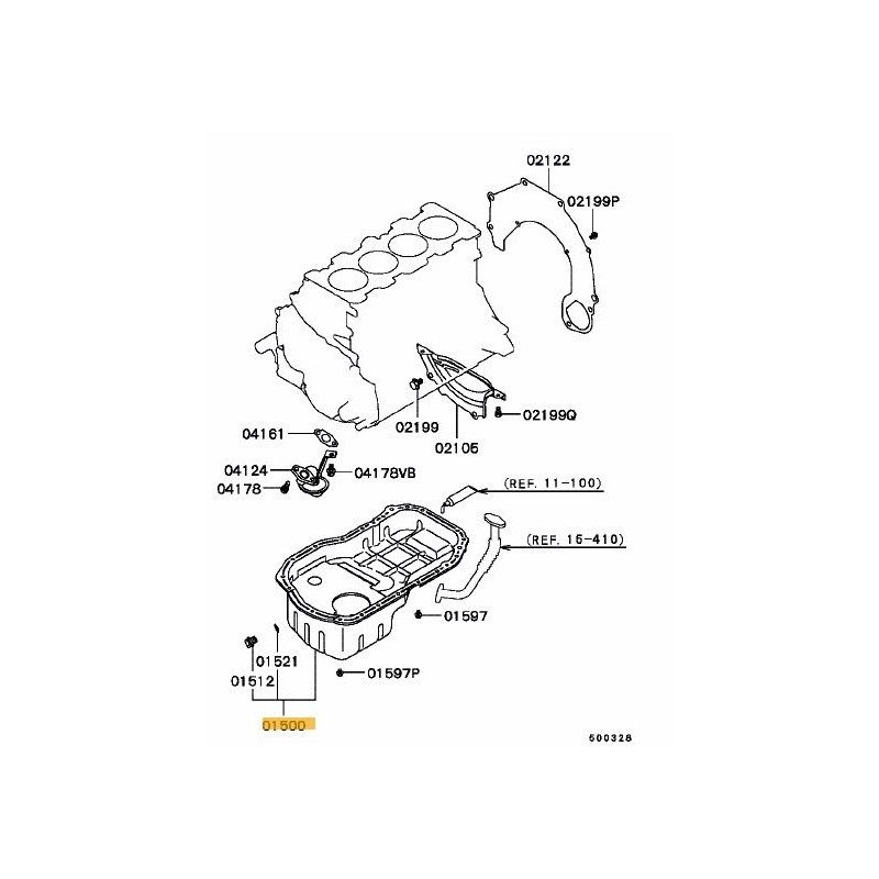 Carter d'huile Evo VIII et IX avec emplacement sonde