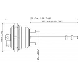 Actuateur de WG Turbosmart IWG75 pour EFR B1 Single Scroll Black14psi