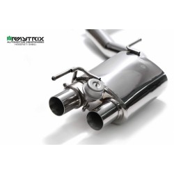 Catback Armytrix en acier inoxydable avec valves, sorties argent chromés en acier inoxydable pour Maserati GHIBLI SQ4