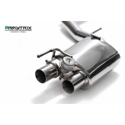 Catback Armytrix en acier inoxydable avec valves, sorties noires mates en acier inoxydable pour Maserati GHIBLI S