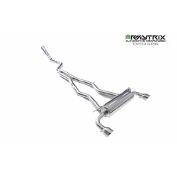 Catback Armytrix en acier inoxydable avec valves, sorties argent chromés en acier inoxydable pour Toyota SUPRA MK5