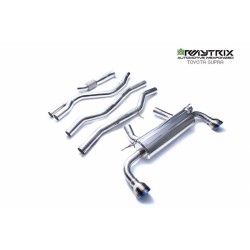 Catback Armytrix en acier inoxydable avec valves, sorties bleues en acier inoxydable pour Toyota SUPRA MK5