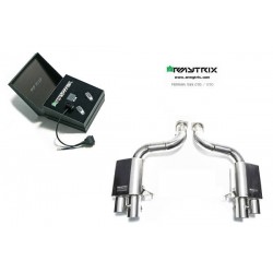 Catback Armytrix en titane avec valves, double sorties noires mates en titane pour Ferrari 599 GTB/GTO