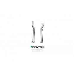 Catback Armytrix en titane avec valves, double sorties noires mates en titane pour Ferrari 599 GTB/GTO