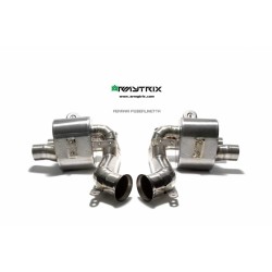 Catback Armytrix en titane avec valves, sorties noires mates en titane pour Ferrari F12 Berlinetta