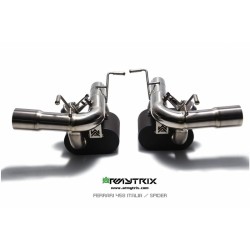 Catback Armytrix en titane avec valves, double sorties bleues en titane pour Ferrari 458