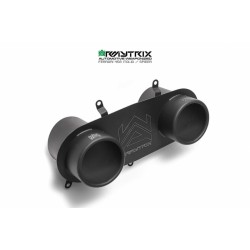 Catback Armytrix en titane avec valves, double sorties noires mates en titane pour Ferrari 458