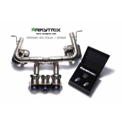 Catback Armytrix en titane avec valves, triple sorties bleues en titane pour Ferrari 458