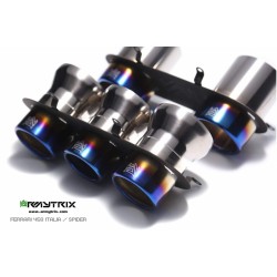 Catback Armytrix en titane avec valves, triple sorties bleues en titane pour Ferrari 458