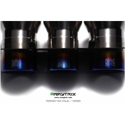 Catback Armytrix en acier inoxydable avec valves, triple sorties bleues en titane pour Ferrari 458