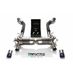 Catback Armytrix en titane avec valves, double sorties carbone en acier inoxydable pour Ferrari 488