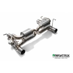 Catback Armytrix en acier inoxydable avec valves, double sorties carbone en acier inoxydable pour Ferrari 488