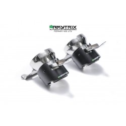 Catback Armytrix en acier inoxydable avec valves, double sorties carbone en acier inoxydable pour Ferrari 488