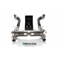 Catback Armytrix en acier inoxydable avec valves, double sorties carbone en acier inoxydable pour Ferrari 488