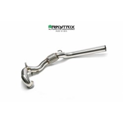 Catback Armytrix en acier inoxydable avec valves, sorties argent chromés pour Audi S1 (8X) Hatchback/Sportback