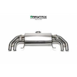 Catback Armytrix en acier inoxydable avec valves, sorties argent chromés pour Audi S1 (8X) Hatchback/Sportback