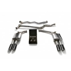 Catback Armytrix en acier inoxydable avec valves, sorties carbone en acier inoxydable pour Audi A4 Avant B8