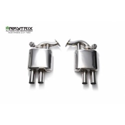 Catback Armytrix en acier inoxydable avec valves, sorties argent chromés en acier inoxydable pour Audi A4 Avant B9