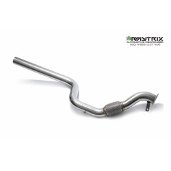 Catback Armytrix en acier inoxydable avec valves, sorties argent chromés en acier inoxydable pour Audi A4 Avant B9