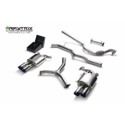 Catback Armytrix en acier inoxydable avec valves, sorties bleues en acier inoxydable pour Audi A4 Avant B9