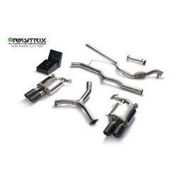 Catback Armytrix en acier inoxydable avec valves, sorties carbone en acier inoxydable pour Audi A4 Avant B9