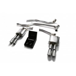 Catback Armytrix en acier inoxydable avec valves, sorties argent chromés en acier inoxydable pour Audi A5 B8 1.8/2.0 TFSI 