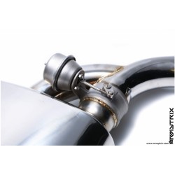 Catback Armytrix en acier inoxydable avec valves, sorties argent chromés en acier inoxydable pour Audi A5 B8 1.8/2.0 TFSI 