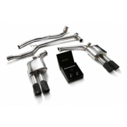 Catback Armytrix en acier inoxydable avec valves, sorties noires mates en acier inoxydable pour Audi A5 B8 1.8/2.0 TFSI 