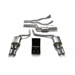 Catback Armytrix en acier inoxydable avec valves, sorties argent chromés en acier inoxydable pour Audi A5 B8 3.0 TFSI 