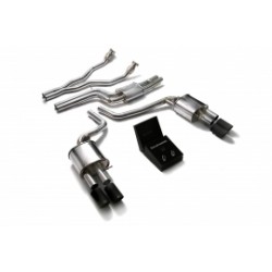 Catback Armytrix en acier inoxydable avec valves, sorties noires mates en acier inoxydable pour Audi A5 B8 3.0 TFSI 