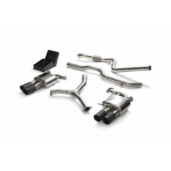 Catback Armytrix en acier inoxydable avec valves, sorties noires mates  en acier inoxydable pour Audi A5 Sportback B9 4WD