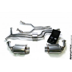 Catback Armytrix en acier inoxydable avec valves, sorties argent chromés en acier inoxydable pour Audi A6/A7 C7 3.0 TFSI